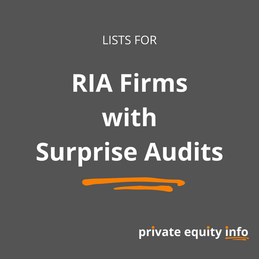 List of RIA Firms undergoing Surprise Audits and Their Accounting Firms