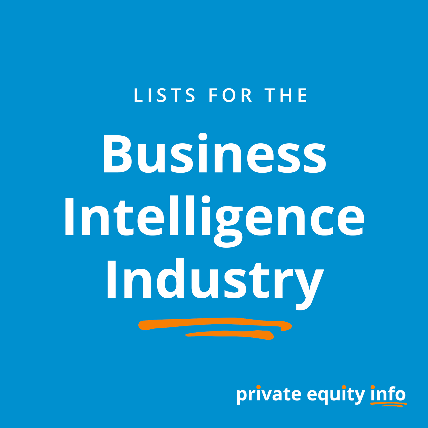 List of Private Equity Firms in Business Intelligence
