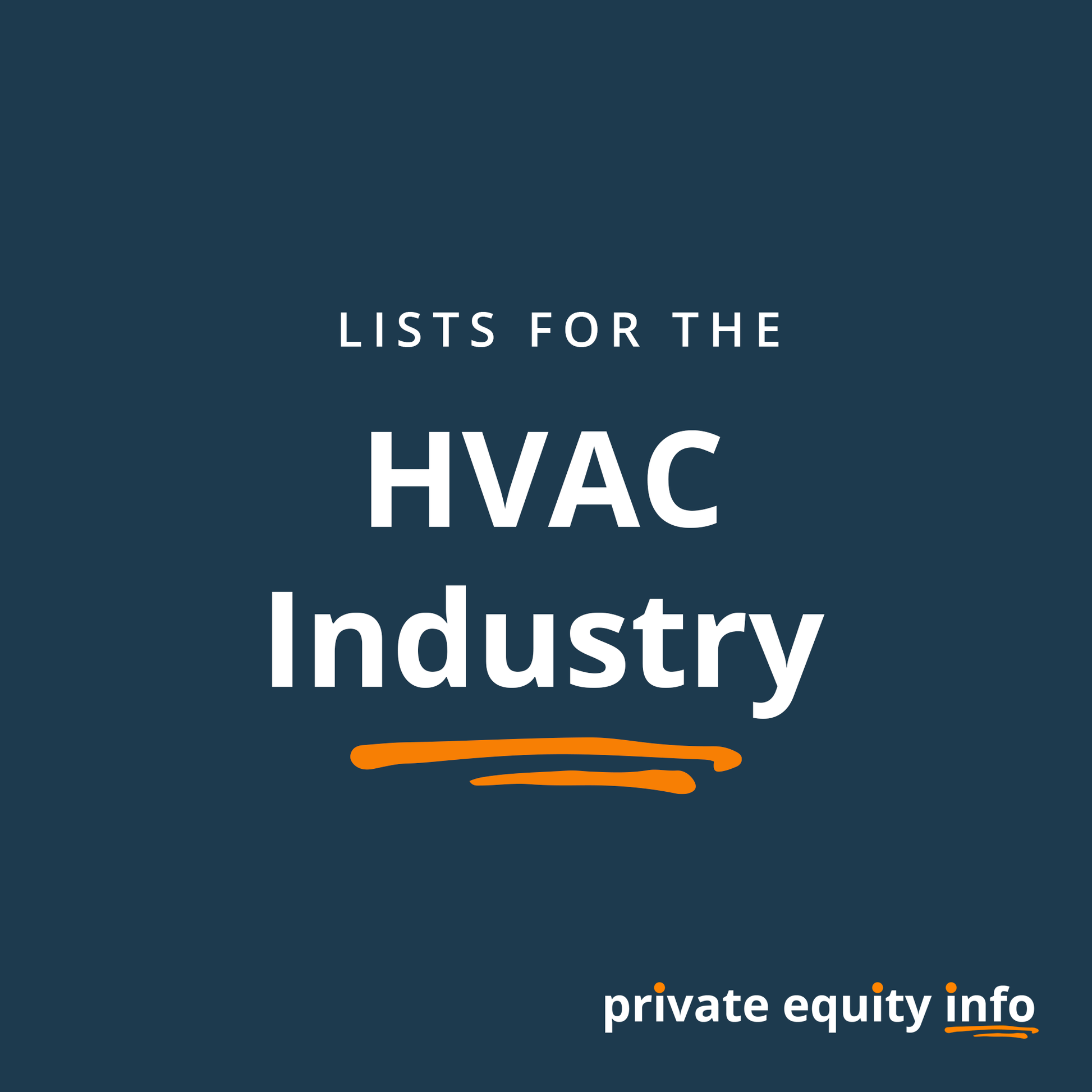 Private equity HVAC acquisition list 